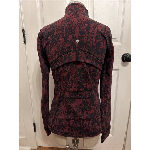 Lululemon Define Jacket Scatter Blossom Jacquard Garnet Black Size 8 - Picture 4 of 6